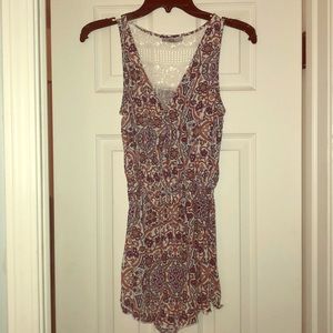 Romper with modern floral pattern